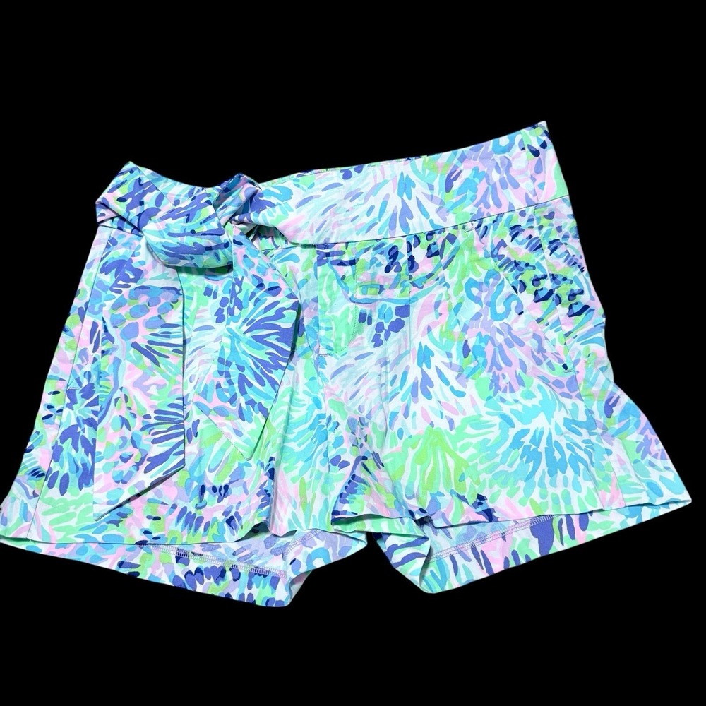 Womens NWT Sz 4 Lilly Pulitzer Kaden Stretch Short MultiColored Shell Of A Party